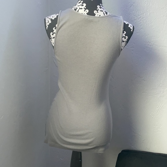 Gray Sequins, Rhinestone Tank Top - Size:L - Picture 6 of 6